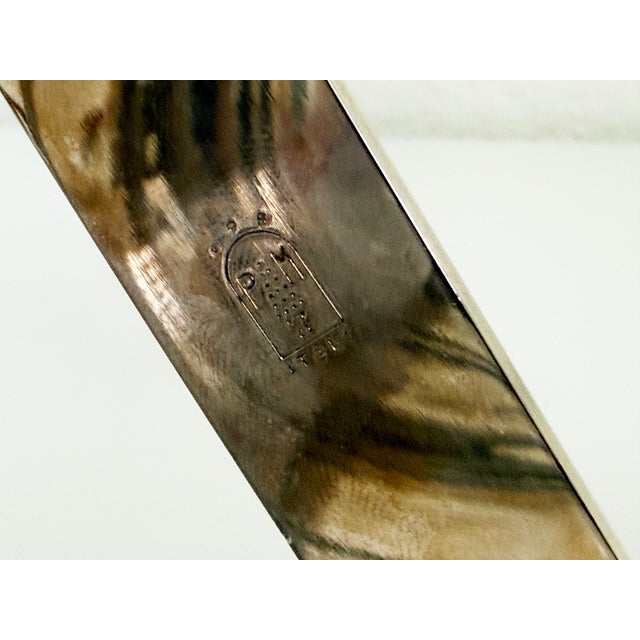 Silver 1970s Italian Silver Plate Ice Bucket & Tongs Set For Sale - Image 8 of 8