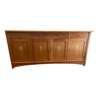 Stickley Mission Sideboard in Solid Natural Cherry For Sale