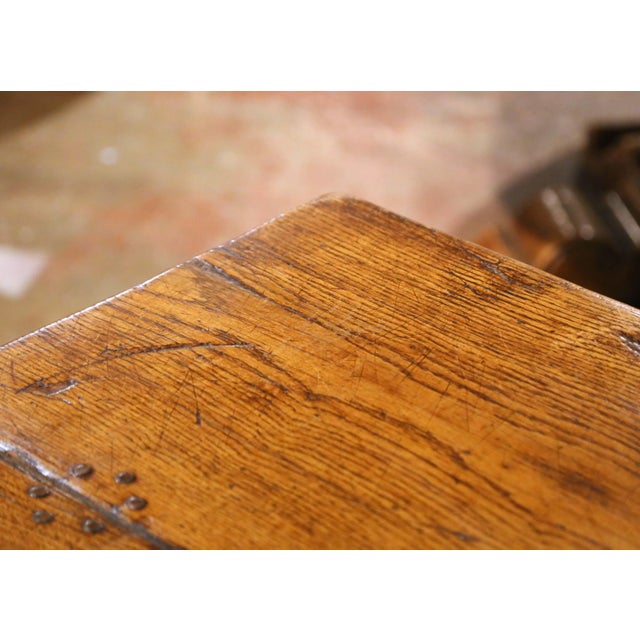 19th Century French Louis XIII Oak Refectory Monastery Dining Table For Sale - Image 9 of 10