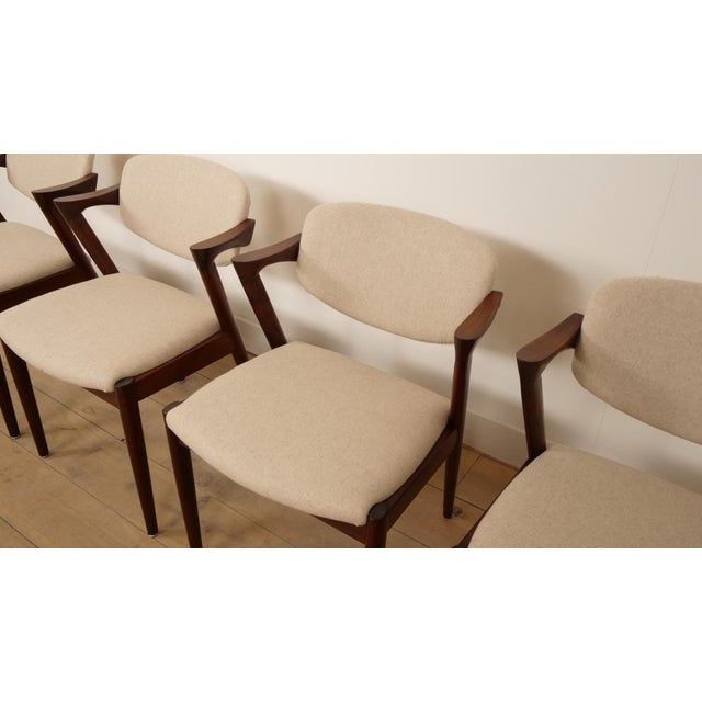 Vintage Rosewood Model 42 Dining Chairs from Kai Kristiansen, 1950s, Set of 4 For Sale - Image 11 of 15