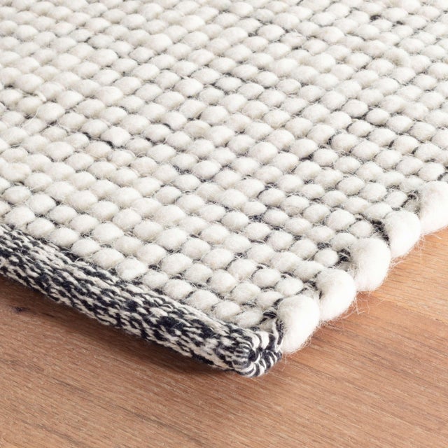 Dash & Albert Dash & Albert by Annie Selke Network Black Woven Wool Rug, 3' x 5' For Sale - Image 4 of 5