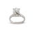14k White Gold Igi CTW Oval Cut Lab Grown Diamond Accented Engagement Ring, Size 5.25 For Sale In Houston - Image 6 of 8