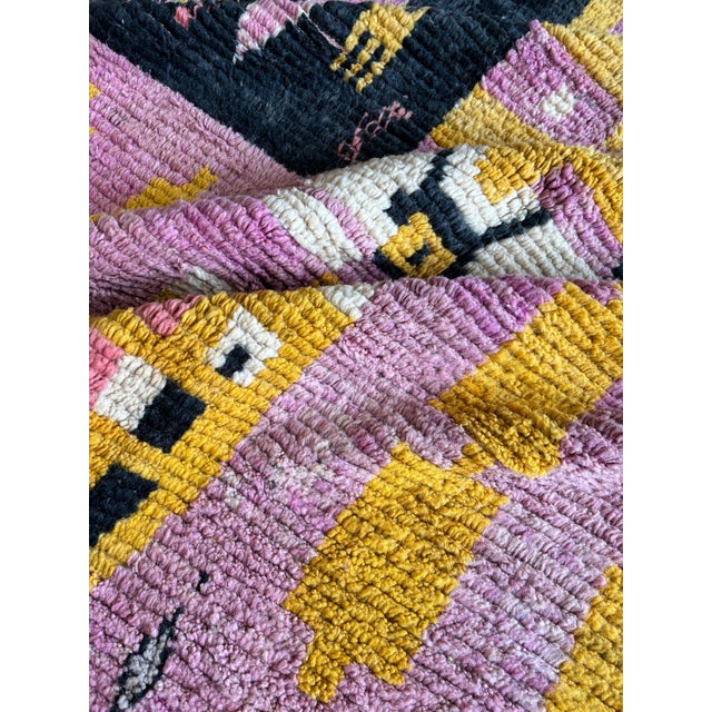 2020s Pink Boujad Rug - Handwoven Berber Wool Area Rug For Sale - Image 5 of 9