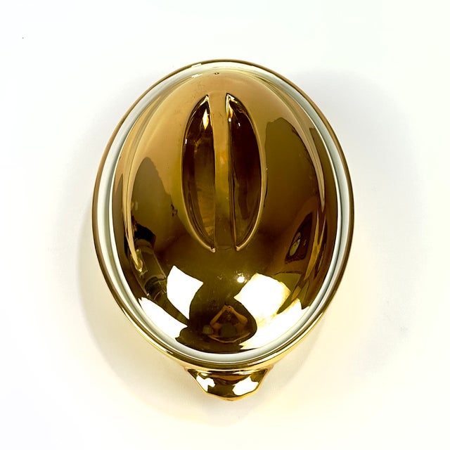 Ceramic Stunning Vintage Mid-Century Modern Gold Lusterware Covered Casserole Dish by Royal Worcester, Made in England For Sale - Image 7 of 15