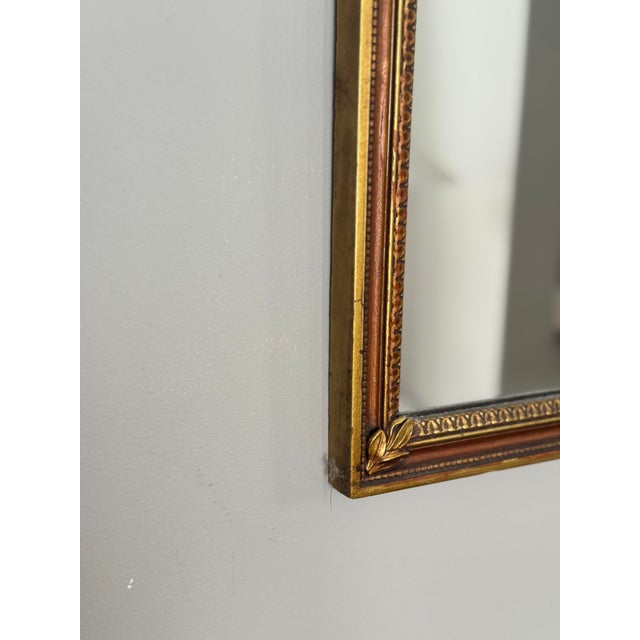 Louis XVI Style Giltwood Wall Mirror With Crest For Sale - Image 9 of 9