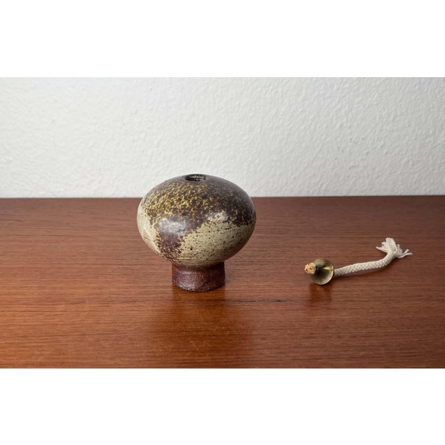 Mid-Century Modern Danish Studio Pottery Oil Lamp from Aage Würtz, 1960s For Sale - Image 11 of 12