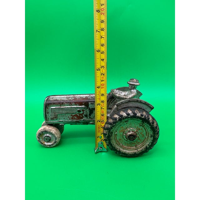 Antique Arcade Oliver 70 Row Crop Cast Iron Toy Tractor Driver 1930s Farm Toy For Sale - Image 10 of 10