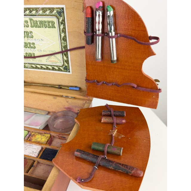 Antique Art Nouveau French Watercolor Paint Set Box from Bourgeois Aîné, 1890s For Sale - Image 10 of 18