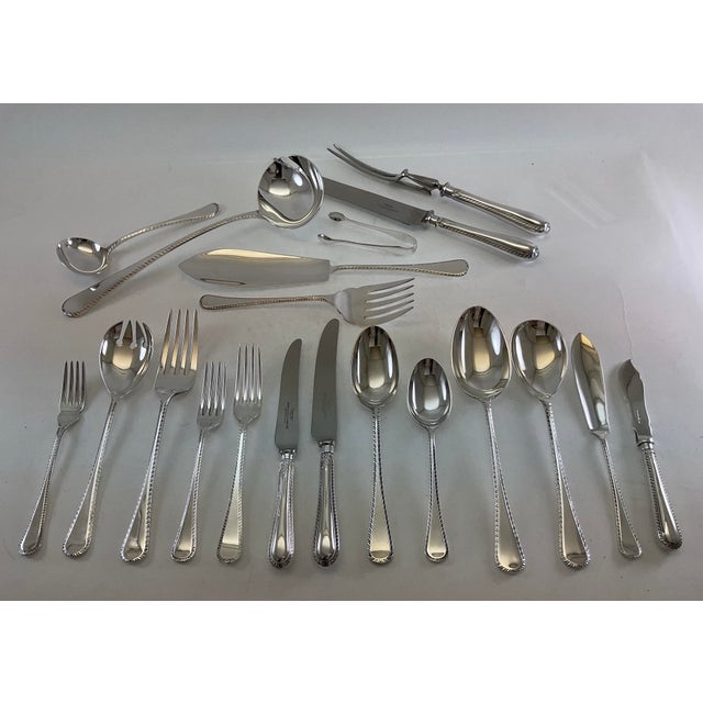 1980s Silver Pair Carving Set, Carving Fork & Carving Knife, Feather Edge. For Sale - Image 12 of 14