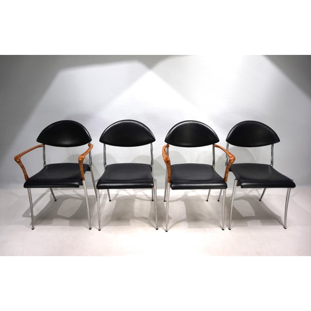 Coro Dining Chairs by Luigi Origlia, 1980s, Set of 4 For Sale - Image 6 of 18