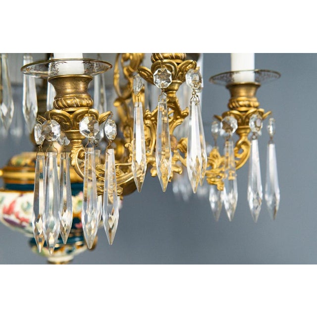 White Majolica Chandelier, Early 1900s For Sale - Image 11 of 18