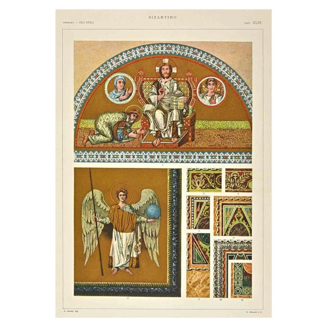 A. Alessio, Byzantine Decorative Style, Chromolithograph For Sale