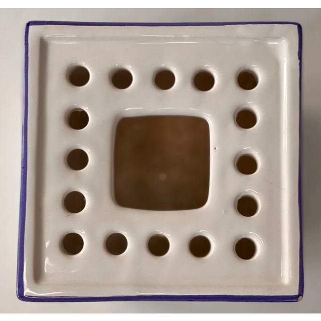 Blue and White Alpine Flower Vase, Deft Style For Sale - Image 9 of 13