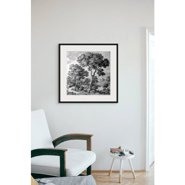 This elegant monochrome landscape print is inspired by the rich tradition of 16th-century European landscape art. Created...