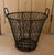 Large Antique Early 20th Century Heavy Gauge Industrial Wire Work Basket With Handles for Garden or Hearth For Sale In New York - Image 6 of 17