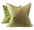 A luxurious pair of Scalamandré zebra pillows in the sought after green color. The fronts are fashioned from the...