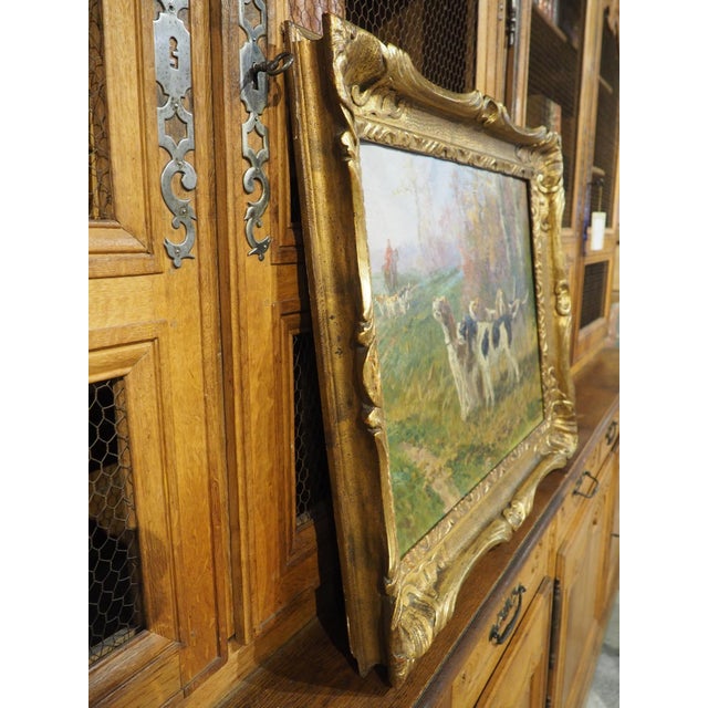 Gold The Beginning of the Hunt, French Oil Painting by Marie Calves (1883-1957) For Sale - Image 8 of 18