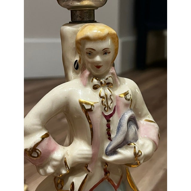 Vintage Colonial Figurine Lamp For Sale - Image 14 of 18