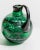 Green Vintage Green Murano Glass Liqueur Decanter and Glasses with Hand-Painted Silver Decor, Italy, 1930s, Set of For Sale - Image 8 of 11