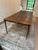 91” Custom Solid Alder Dining Table With Hand-Forged Iron Tapered Legs | Elegant Rustic European For Sale - Image 9 of 9