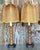 Mid-Century Modern Vintage 70s Woven Rattan Scallop Lamps - a Pair For Sale - Image 3 of 7