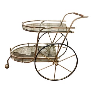Brass Art Deco Bar Cart For Sale