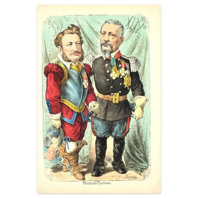 Puritans- Lithograph by A. Maganaro - 1872 1872 For Sale - Image 3 of 3