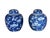 Ceramic Vintage Asian Antique Blue and White Ginger Jars- A Pair For Sale - Image 7 of 16