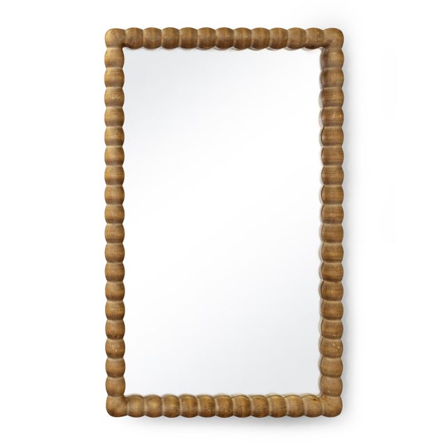 Perennial Bobbin Wood Mirror, Natural For Sale In Detroit - Image 6 of 6