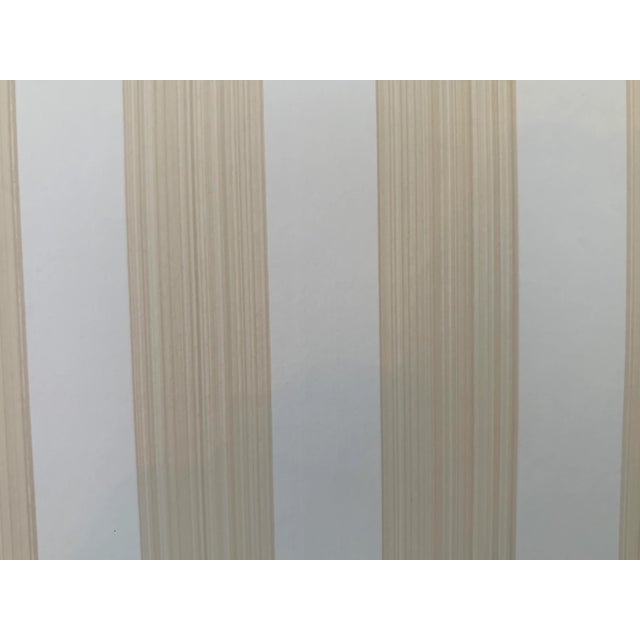 Farrow & Ball Closet Stripe Beige and Cream Wallpaper For Sale - Image 4 of 5