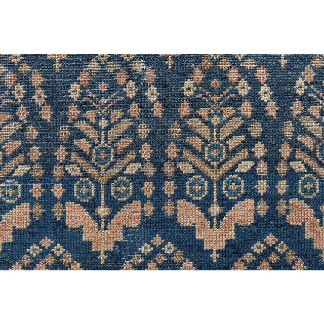 Antique Persian Malayer Orange Handwoven Wool Rug For Sale - Image 9 of 9