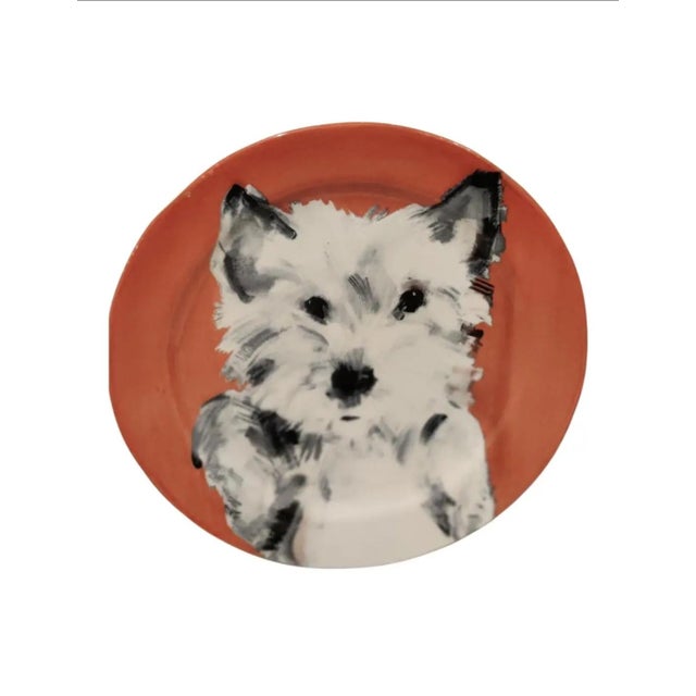 Art Deco Sally Muir Dog-a-Day Dessert Plate Set of 4 For Sale - Image 3 of 7