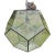 Large Vintage Late 20th Century Glass Metal Polygon Panel Ceiling Fixture Pendant For Sale
