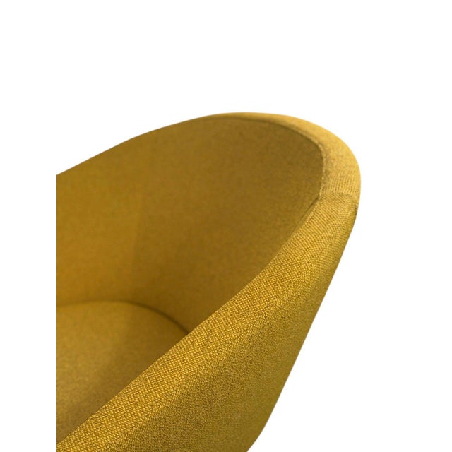 Yellow Jeffrey Bernett Remy Swivel Lounge Chair | Bernhardt Design For Sale - Image 8 of 10