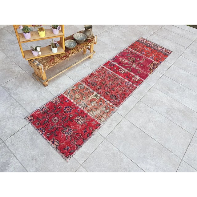 Textile Decorative Vintage Wool Handmade Rug For Sale - Image 7 of 10