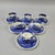 Antique set of 6 English blue and white demitasse cups with saucers in Copeland's "Spode's Tower" pattern. Cups are small...