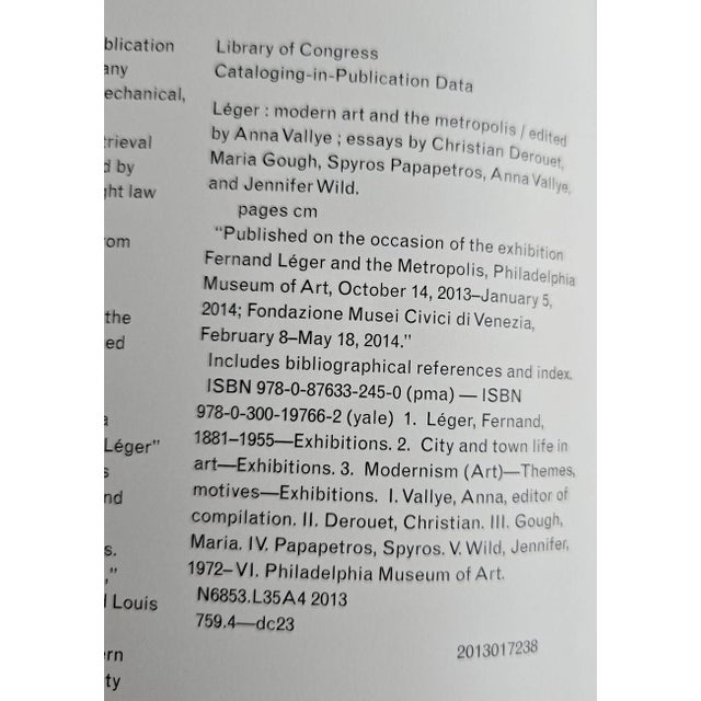 1st Edition Exhibition Art Book, "Leger: Modern Art and the Metropolis", For Sale - Image 18 of 18