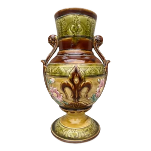 19th Century Majolica Vase Choisy Le Roi