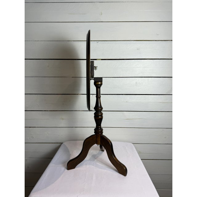 Late 20th Century Early 20th Century Hand Painted Mahogany Tilt Top Table For Sale - Image 5 of 10