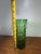 Avocado Vintage Green Art Glass Vase Textured Bark Avocado Retro Mid Century Decor For Sale - Image 8 of 8
