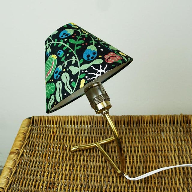 1950s Mid-Century Austrian Rebhuhn Table Lamp in Brass attributed to J. T. Kalmar, 1950s For Sale - Image 5 of 12