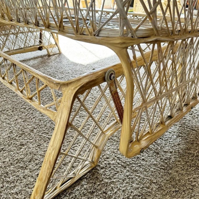 Mid Century Modern Russell Woodard Spun Fiberglass Rocking Loveseat For Sale - Image 9 of 10