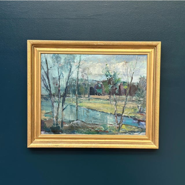Hugo Carlberg, Obscured by Trees, 1920s-1940s, Oil on Canvas For Sale - Image 16 of 17