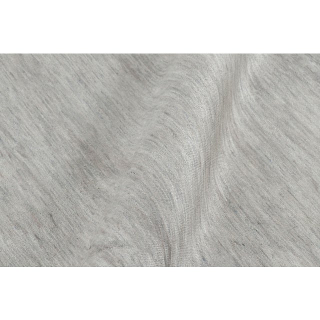 Rug & Kilim’s Modern Textural Rug With Gray Striae For Sale In New York - Image 6 of 7