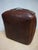 Brown Square Saddle Leather Ottoman by Angel Pazmino, 1970s For Sale - Image 8 of 13