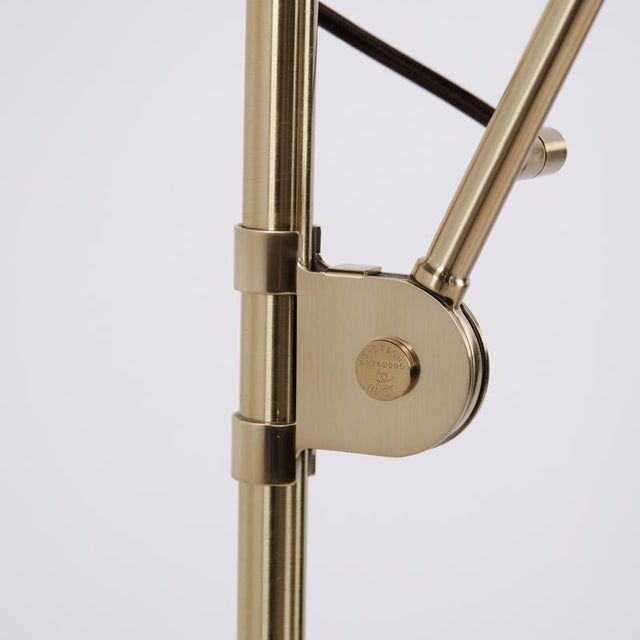 Metal Bestlite BL3M Floor Lamp in Brass by Robert Dudley Best for Gubi, 1930 For Sale - Image 7 of 12