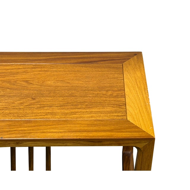 Solid Wood Light Brown Minimalistic Low Bench Coffee Table For Sale - Image 13 of 13