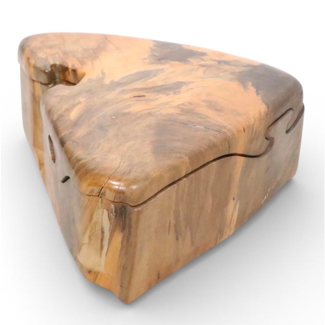 Late 20th Century Richard Rothbard Burl Wood Puzzel Jewelry Box For Sale - Image 14 of 15