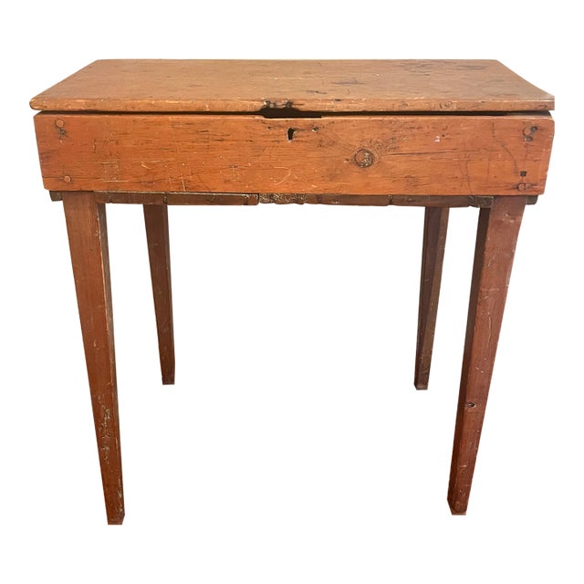 Rustic Pine Slant Top Writing Desk For Sale