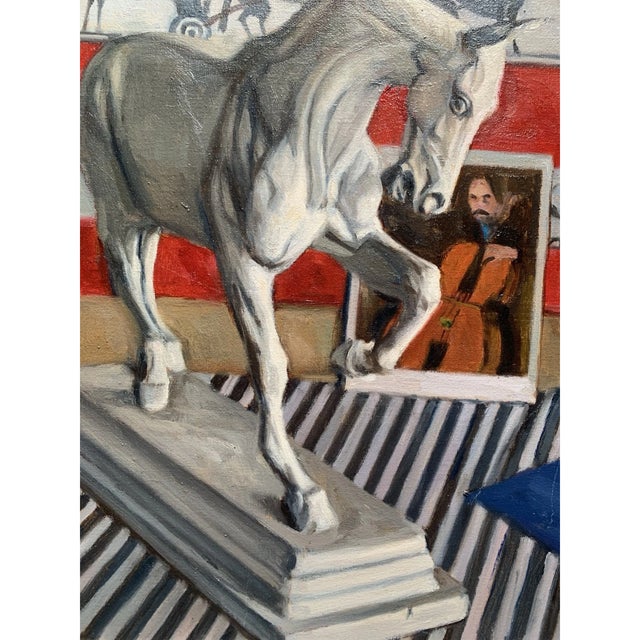 A sophisticated mid-century still life by British artist Hew Purchas (1932–2016), an accomplished painter and regular...